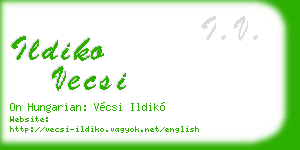 ildiko vecsi business card